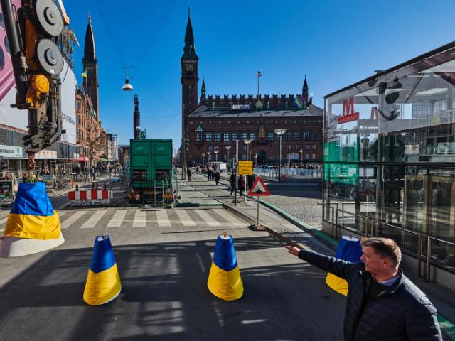 Afspærring til Støttekoncert for Ukraine